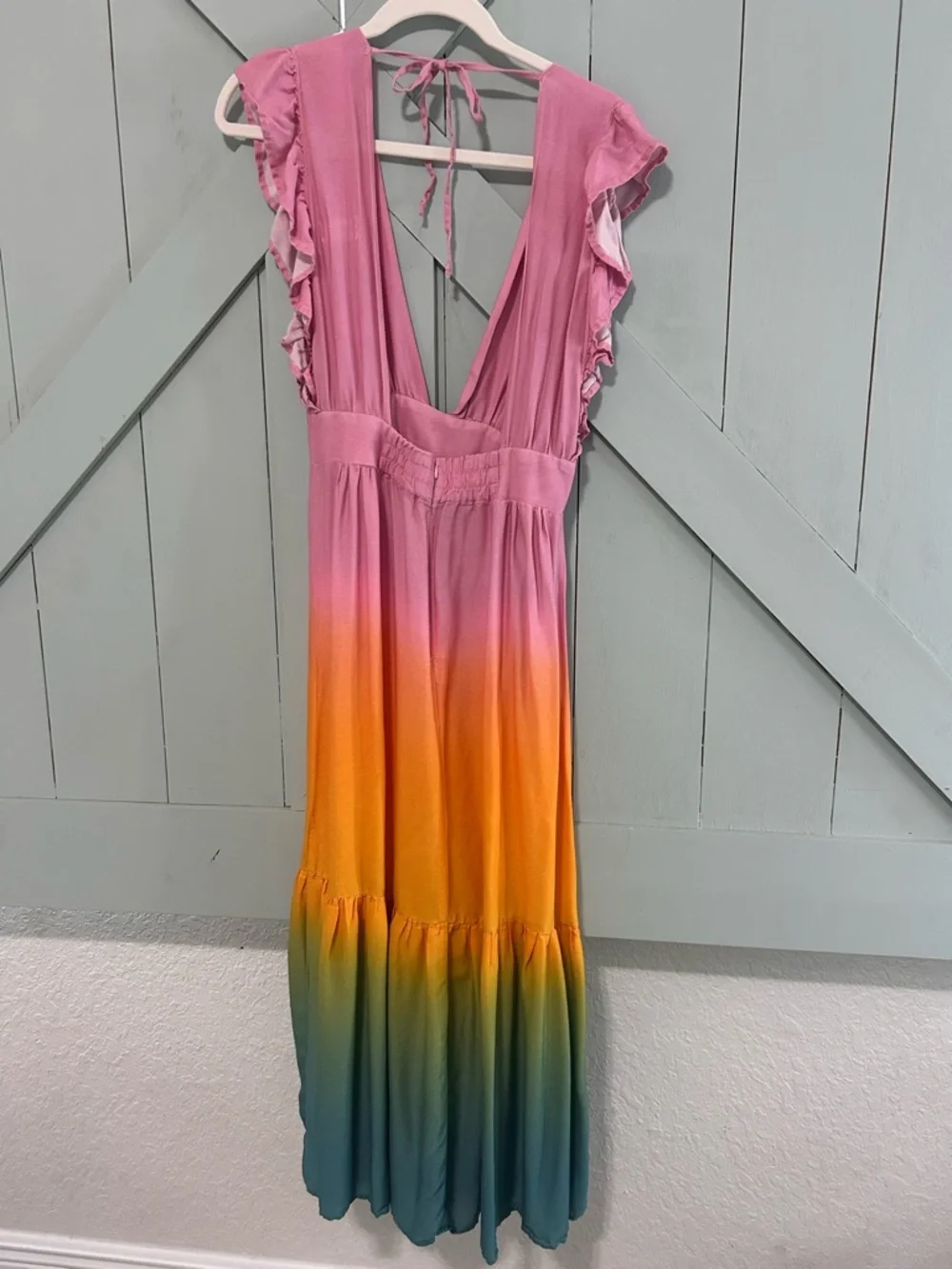 Malibu Bum ombre beach dress cover up with slit